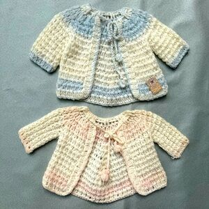2 Vintage 1934 NRA Baby Girl 6 -9 Months New With Original Tag Cardigan Sweaters